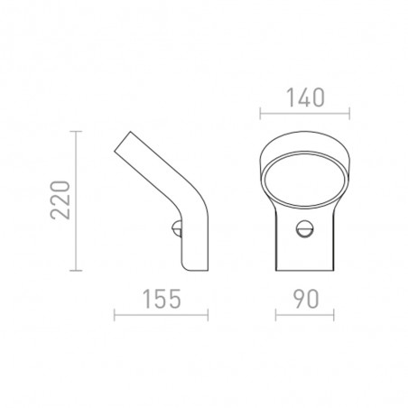 LED-Wandleuchte mit Bewegungssensor Elia
