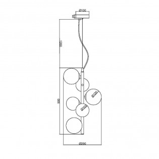 Pendant Lamp Dallas Smoky (6 lights)