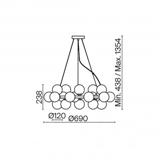 Ceiling Lamp Dallas II (25 lights)