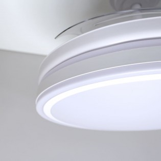 LED-Ventilator mit klappbaren Flügeln Pearl White CCT (72W)