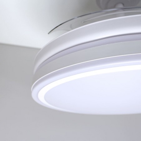 LED-Ventilator mit klappbaren Flügeln Pearl White CCT (72W)