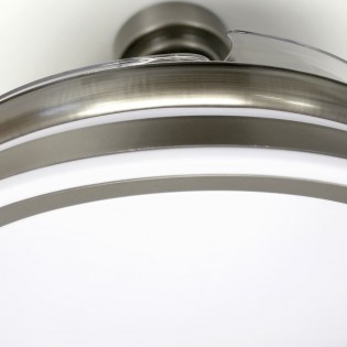 LED-Ventilator mit klappbaren Flügeln Perla Nickel CCT (72W)