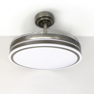 LED fan with retractable blades Perla Nickel CCT (72W)