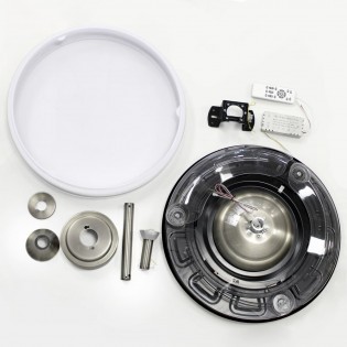 LED-Ventilator mit klappbaren Flügeln Perla Nickel CCT (72W)