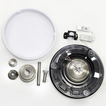 LED fan with retractable blades Perla Nickel CCT (72W)