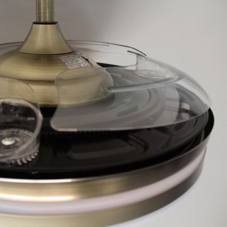 LED-Ventilator mit klappbaren Flügeln Perla Leather CCT (72W)