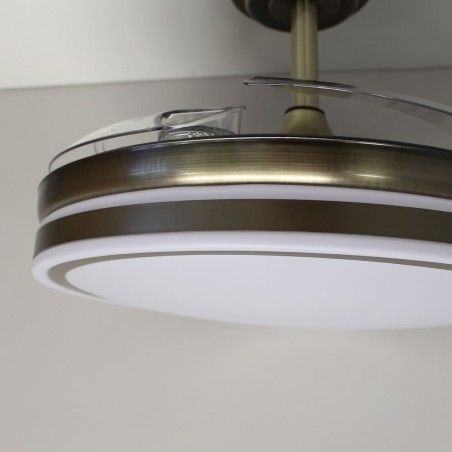 LED-Ventilator mit klappbaren Flügeln Perla Leather CCT (72W)