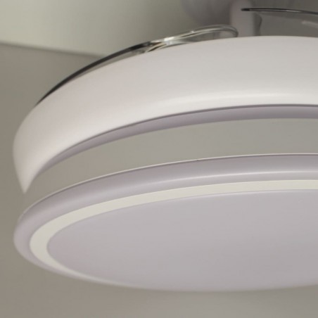 LED-Lüfter mit einziehbaren Flügeln Perla Mini White CCT (46W)