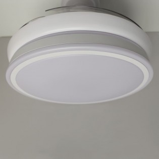 LED-Lüfter mit einziehbaren Flügeln Perla Mini White CCT (46W)