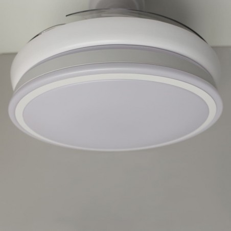 LED-Lüfter mit einziehbaren Flügeln Perla Mini White CCT (46W)