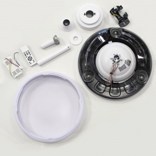 LED-Lüfter mit einziehbaren Flügeln Perla Mini White CCT (46W)