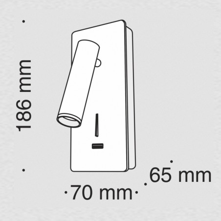 LED Wall Lamp with USB Mirax (3W)