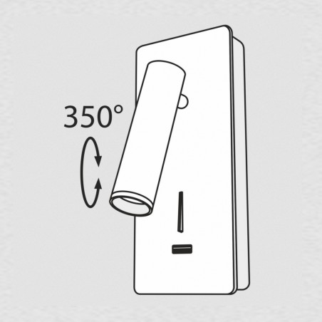 Mirax LED-Wandleuchte mit USB (3W)