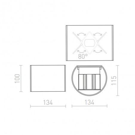 Outdoor wall lamp LED Tito (3W)