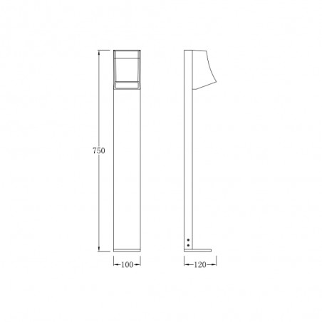 Outdoor LED Bollard Lamp Slide (8W)
