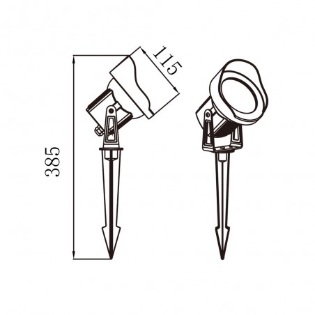 Outdoor LED Flood Spotlight with spike Cobra (6W)