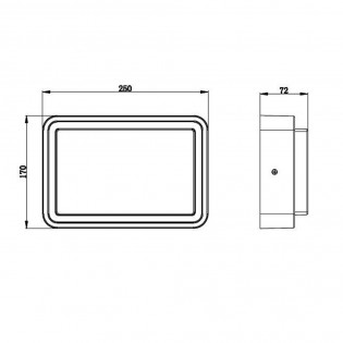 Außen-Deckenleuchte Led 12W - 003065