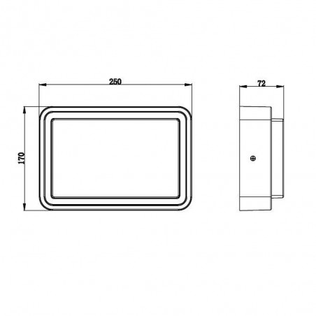 Außen-Deckenleuchte Led 12W - 003065
