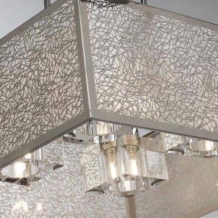 Japanische quadratische Lampe (4 Lichter)