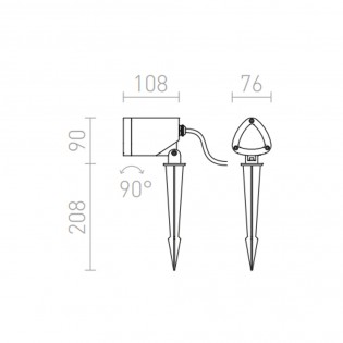 Spotlight with pickaxe Led Cosmo (10W)