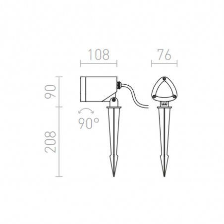 Spotlight with pickaxe Led Cosmo (10W)