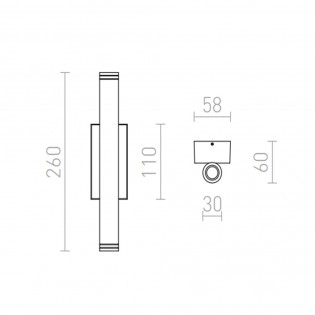 Outdoor wall lamp LED Zane (3W)