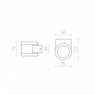 Outdoor wall lamp Moire II