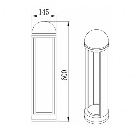 Außenbake Led 8W - 003103RH