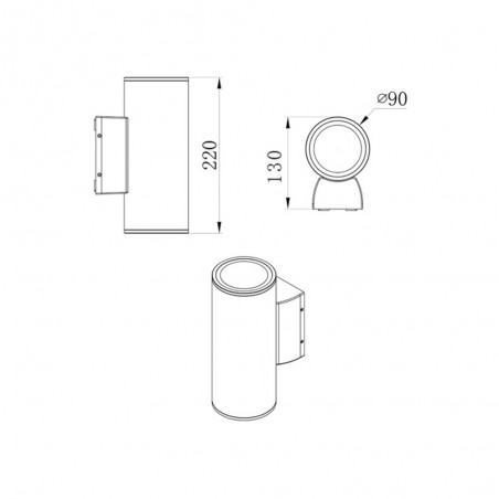 Außenwandleuchte Led 12W - 803092