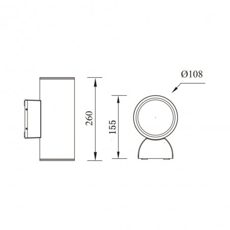 Outdoor LED Wall Lamp Fox (2x12W)