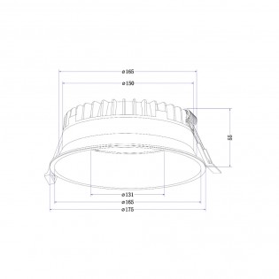 Okno Rundes LED-Einbaudownlight (24W)