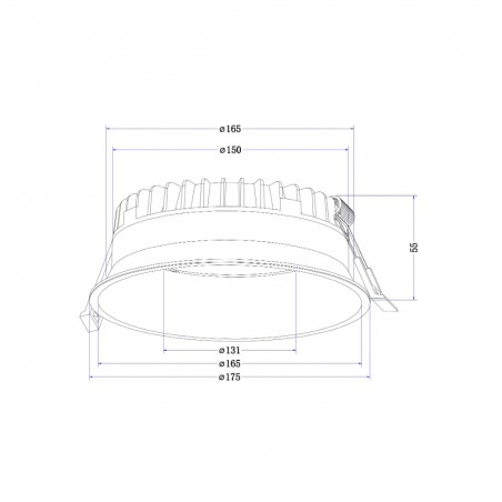 Okno Rundes LED-Einbaudownlight (24W)