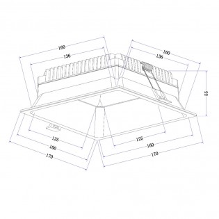 Recessed LED Downlight Okno Square (24W)