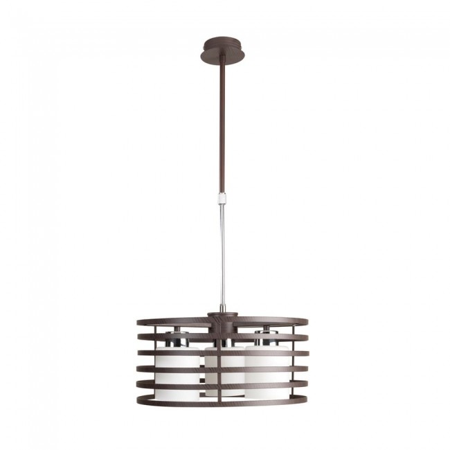 Ceiling Lamp Cell 2 Wengué Round (3 lights)
