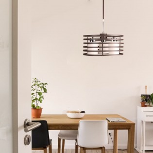 Ceiling Lamp Cell 2 Wengué Round (3 lights)