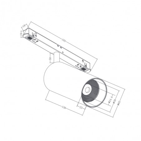 Magnetic track light Focus LED Exility (20W)