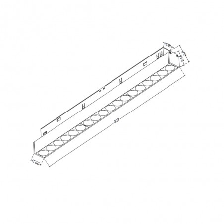 LED spotlight for magnetic rail Points Exility (18W)