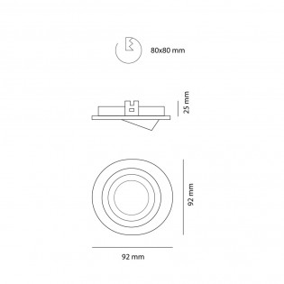 Runder Einbaustrahler CLASSIC Aluminium. Wonderlamp