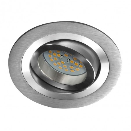 Pack 10 Recessed Downlights Classic round aluminium