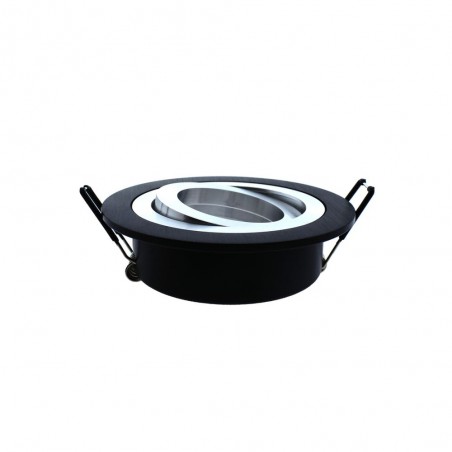 Pack 5 CLASSIC round recessed spotlights black