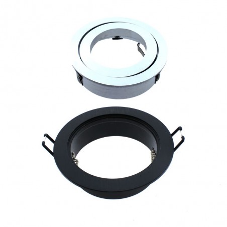 Pack 5 CLASSIC round recessed spotlights black