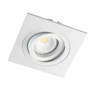 Pack 5 Square recessed spotlights CLASSIC white