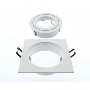Packung 10 Quadratische Einbaustrahler CLASSIC weiß