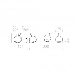 Wall lamp Glossy (3 Lights)