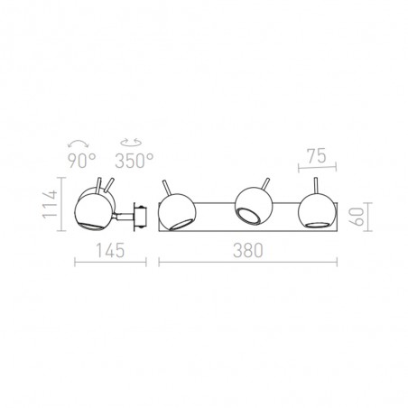 Wall lamp Glossy (3 Lights)