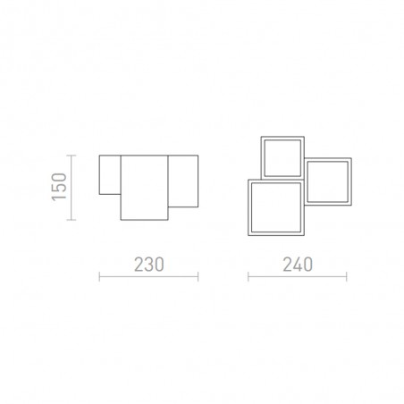 Flush light Jack (3 Lights)
