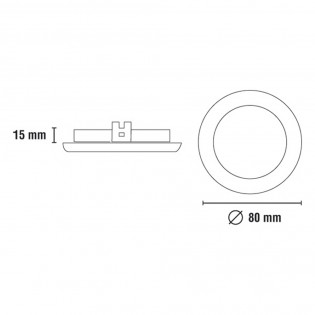 Pack 10 Basic round white fixed