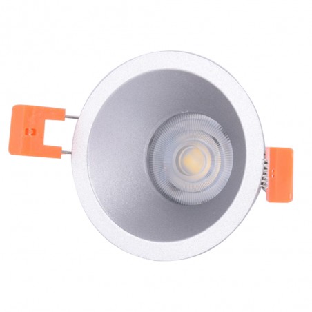 Pack 5 Recessed lights Confort Round (silver)