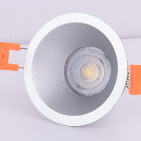 Pack 5 Recessed lights Confort Round (silver)