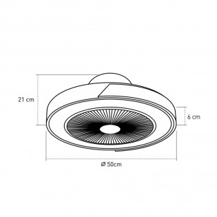 LED Ceiling Flush Fan Corpi RGB CCT Smart (35W)